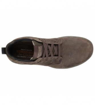 Skechers Harper Melden sapatos de couro castanho