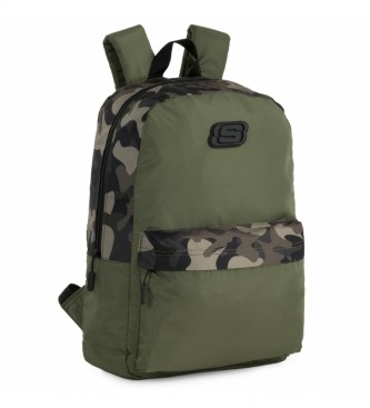 Skechers Backpack S1040 green, camouflage -31x42x12 cm