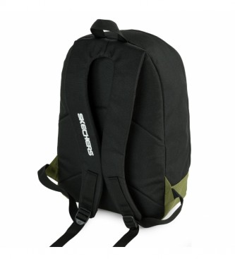 Skechers Backpack S1035 black, green -28x43x13 cm
