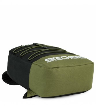Skechers Mochila S1035 negro, verde -28x43x13 cm-