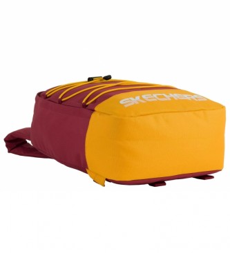Skechers Backpack S1035 maroon, yellow -28x43x13 cm