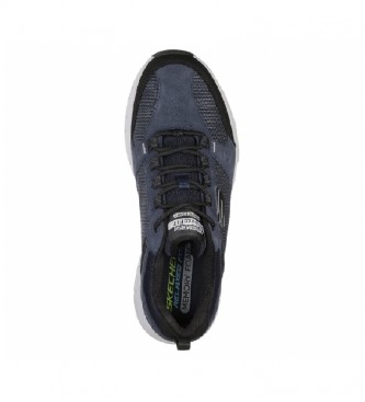 Skechers Oak Canyon sapatos de couro da marinha, preto