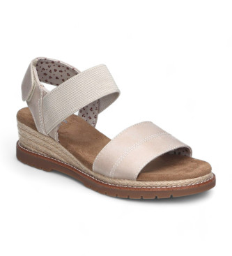 Skechers Beżowe sandały Bobs Desert Chill