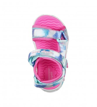 Skechers Pink Rainbow Racer Sandals