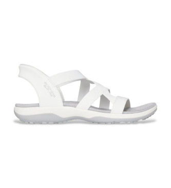 Skechers Sandali slip-in elasticizzati sottili Reggae bianchi