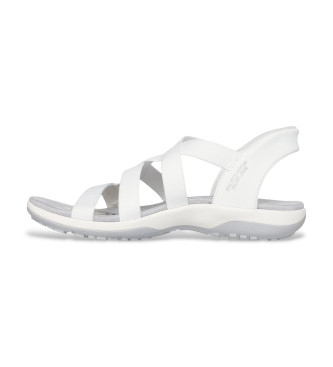 Skechers Sandali slip-in elasticizzati sottili Reggae bianchi