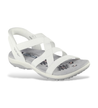 Skechers Sandali slip-in elasticizzati sottili Reggae bianchi