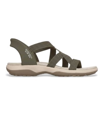 Skechers Chinelos Reggae Slim Stretch Flex sandálias verde azeitona