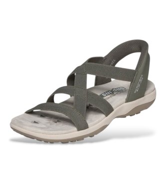 Skechers Chinelos Reggae Slim Stretch Flex sandálias verde azeitona