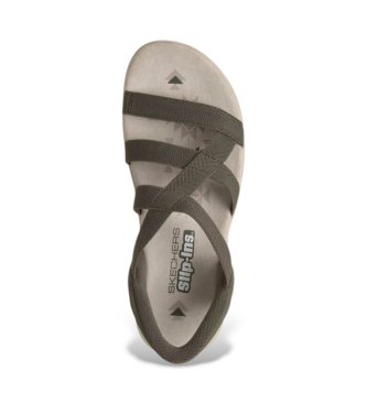 Skechers Chinelos Reggae Slim Stretch Flex sandálias verde azeitona