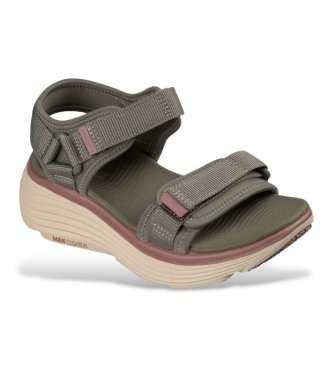 Skechers Sandali verdi con cinturino a un quarto in tessuto