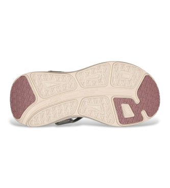 Skechers Sandali verdi con cinturino a un quarto in tessuto