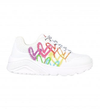 Skechers JGoldcrown Sneakers: Uno Lite - Love Brights white