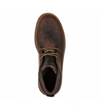 Skechers Wenson Osteno botas de tornozelo de couro castanho chocolate
