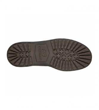 Skechers Wenson Osteno botas de tornozelo de couro castanho chocolate