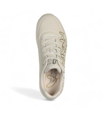 Skechers Baskets Uno Golden Heart blanc