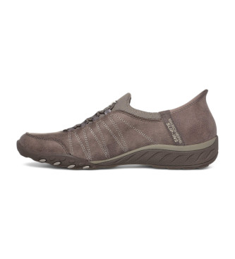 Skechers Brązowe kapcie Breathe Easy Home Body