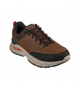 Skechers Arch Fit Leather Sneakers - Baxer Brown