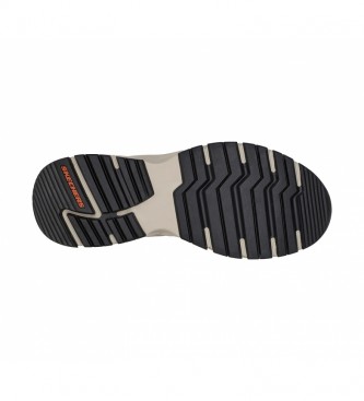Skechers Sapatos de couro Arch Fit - Castanho Baxer