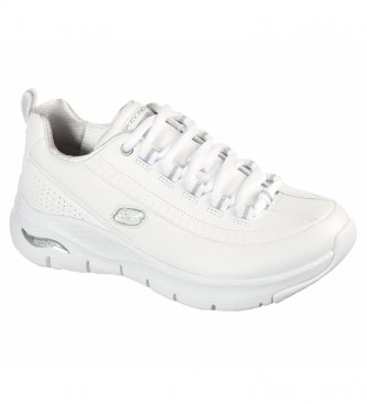 Skechers Arch Fit Citi Drive Leather Shoes White