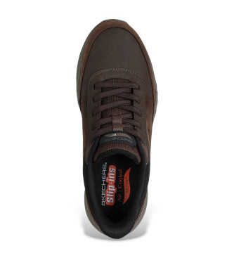 Skechers Arch Fit Orvan Moxley Leather Sneakers castanho