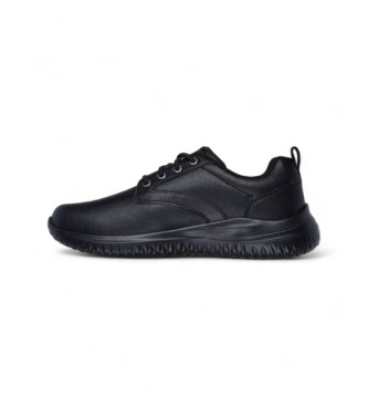 Skechers Leather Shoes Delson 3.0 Glavine black