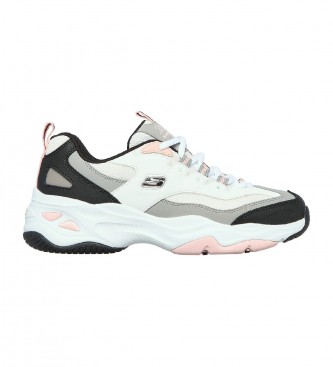 Skechers Zapatillas de piel D'Lites 4.0 - Fresh Diva blanco, gris, rosa
