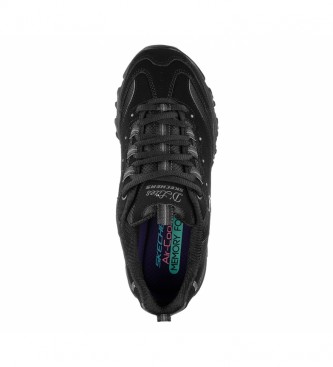 Skechers D'Lites-Biggest Fan Leder Turnschuhe schwarz 