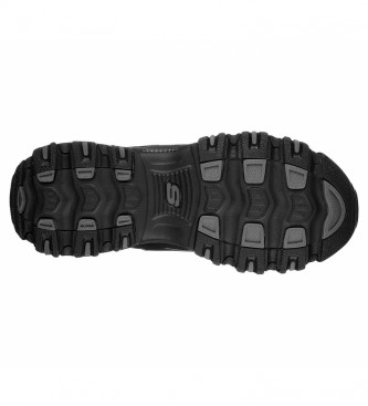 Skechers D'Lites-Biggest Fan black leather sneakers 