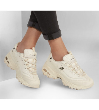 Skechers Zapatillas de piel D'Lites Fresh Start blanco roto