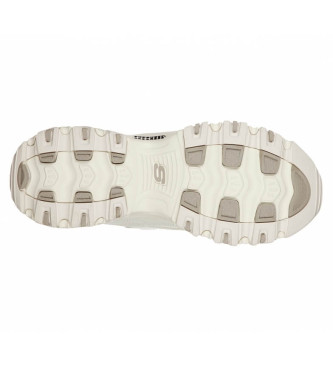 Skechers Zapatillas de piel D'Lites Fresh Start blanco roto