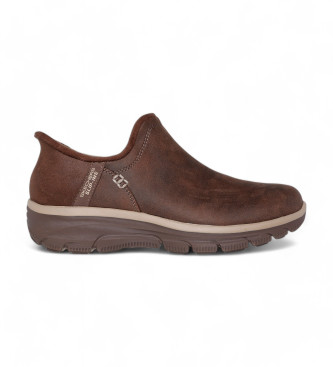 Skechers Sneakers in pelle moderne e disinvolte marroni