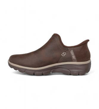 Skechers Zapatillas de Piel Easy Going Modern marrn