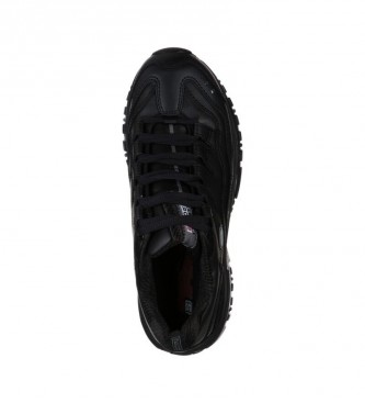 Skechers Baskets Energy en cuir noir