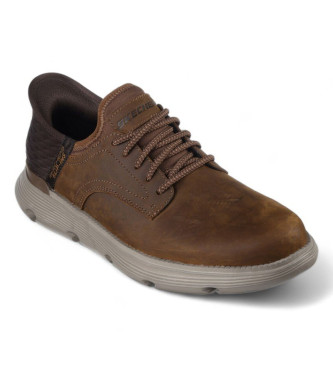 Skechers Garza Gervin - Baskets en cuir marron