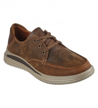 Skechers Pantofole in pelle collaudate - Valargo marrone