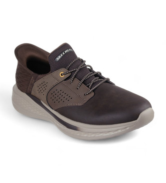 Skechers Slade Macklin Baskets en cuir marron