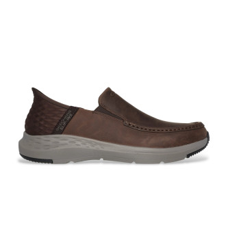 Skechers Zapatillas de Piel Slip-ins Relaxed Fit Parson Oswin marrn