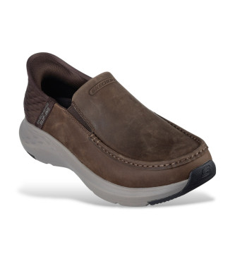 Skechers Zapatillas de Piel Slip-ins Relaxed Fit Parson Oswin marrn