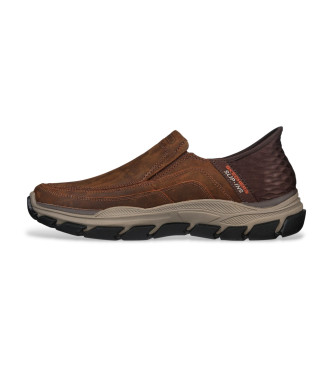 Skechers Slip-ins RF Respected Elgin pantoufles en cuir marron marron