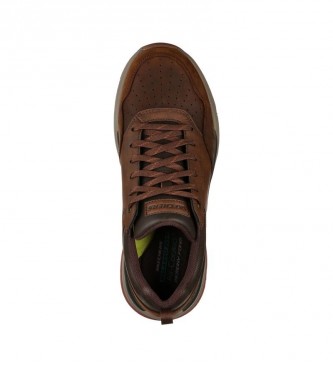 Skechers Sapatos de couro Relaxed Fit: Benago - Treno castanho