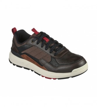 Skechers Relaxed Fit Leather Sneakers: Rozier Willron dark brown