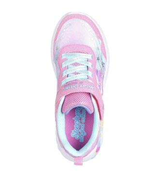 Skechers S-Lights S-Shoes: Unicorn Dreams Wishful Magic turquesa, cor-de-rosa