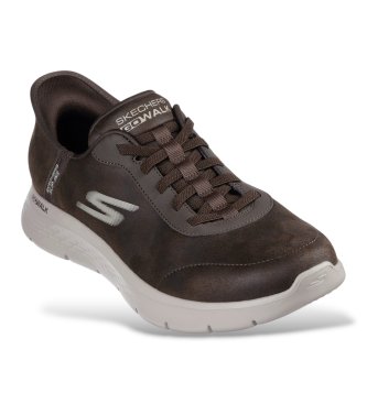 Skechers Baskets Slip-Ins : GO WALK Flex - Smooth Motion marron
