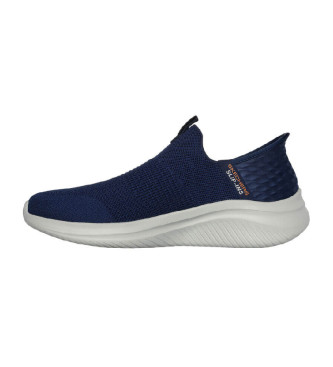 Skechers Niebieskie kapcie wsuwane Ultra Flex 3.0