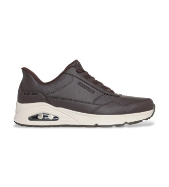Skechers Slip-ins Uno Banksia Luxe bruine pantoffels