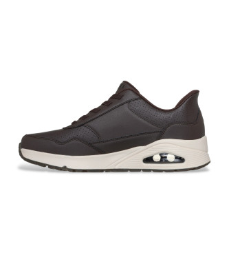 Skechers Slip-ins Uno Banksia Luxe bruine pantoffels