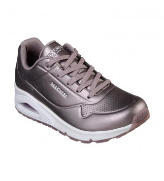 Skechers Uno-Rose Bold pink silver sneakers