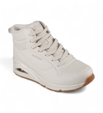 Skechers Sneaker Uno Stand High di colore bianco sporco