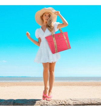 Skpat Różowa torba plażowa